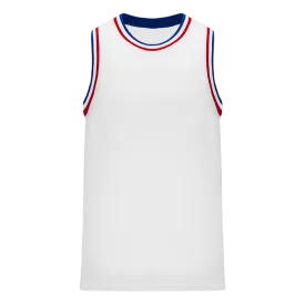 Athletic Knit (AK) B1710A-335 Adult Detroit Pistons White Pro Basketball Jersey