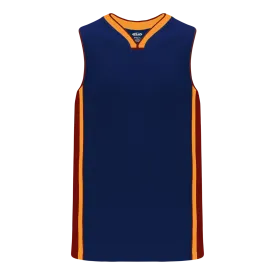Athletic Knit (AK) B1715Y-544 Youth Navy/AV Red/Gold Pro Basketball Jersey