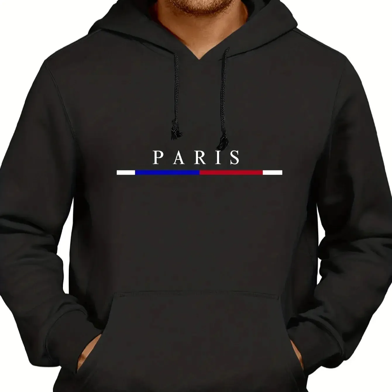 Autumn and Winter Ethnic Totem Loose Sweater for MenParis Letter Print Hoodie_ Cool Hoodies For Men