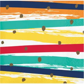 Bulk Birthday Stripes Beverage Napkins (192 per Case)