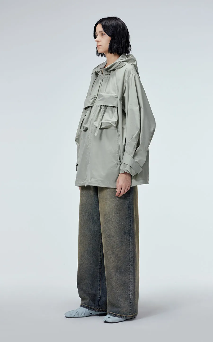 Coat / JNBY Hooded Trench Coat
