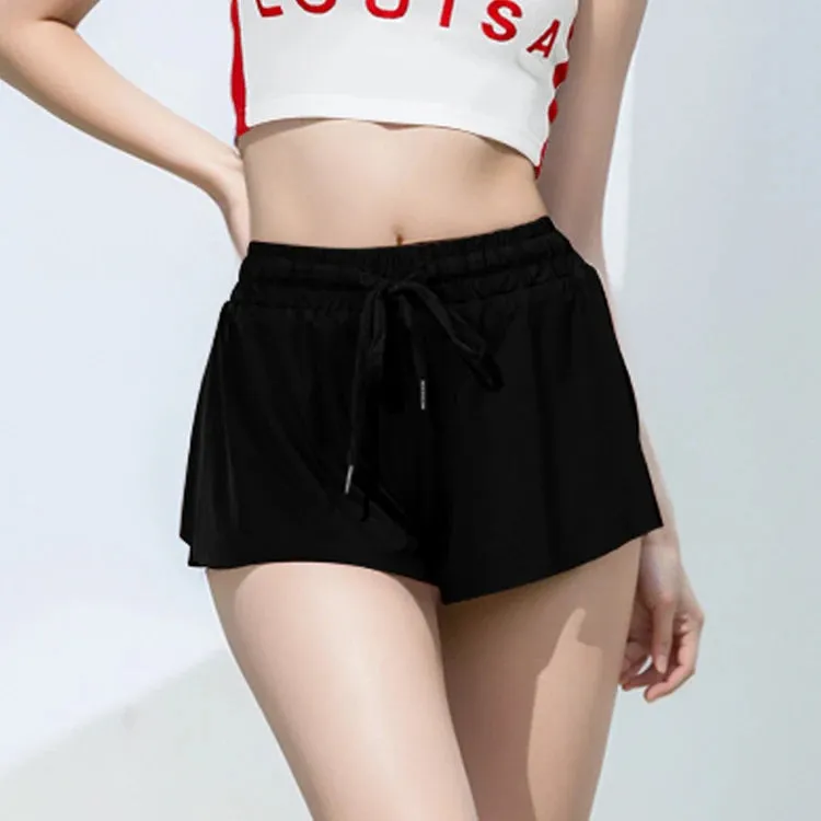 Cross border quick drying yoga shorts, women's naked walking light fitness pants, basketball marathon sports running pants, summ