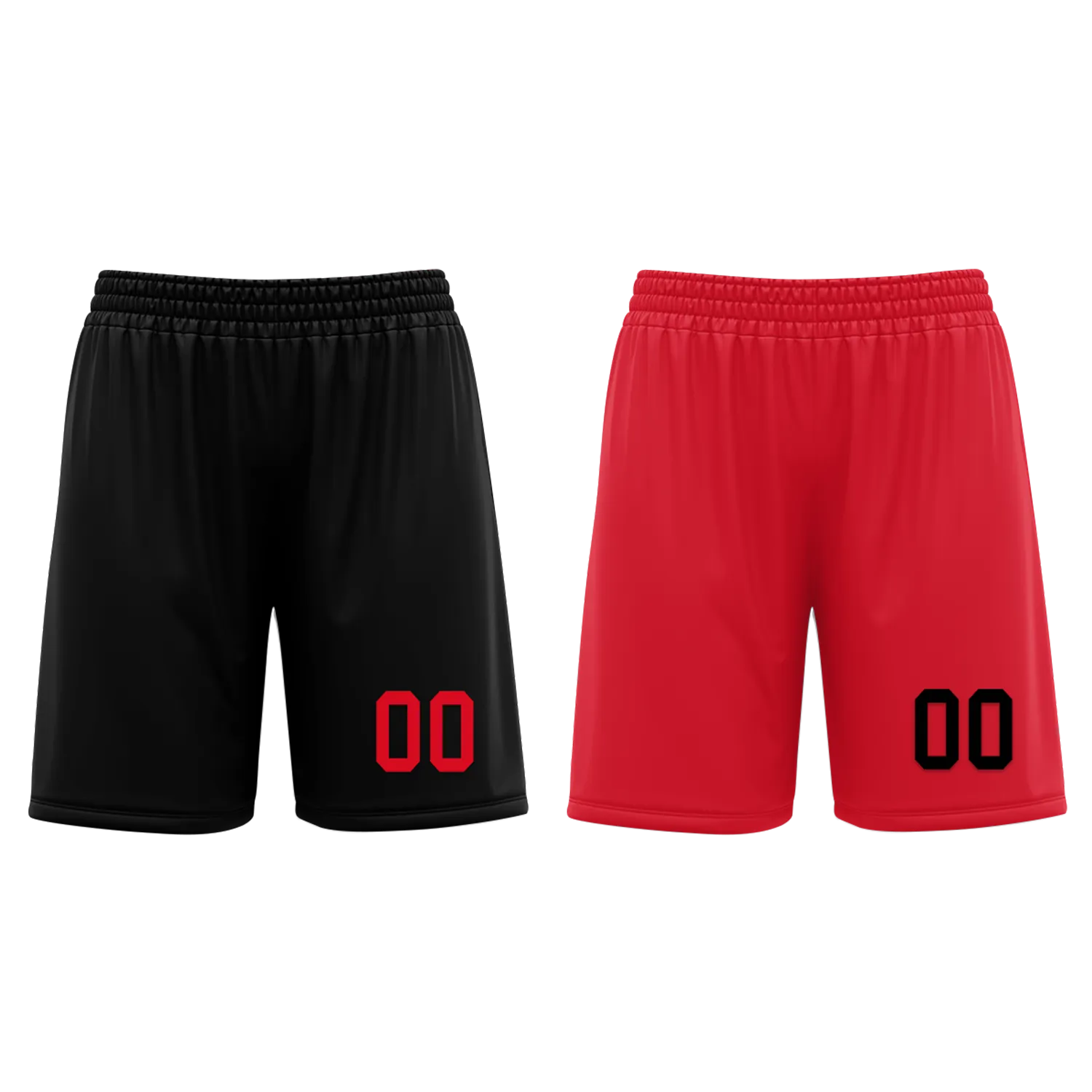 Custom Black Red Classic Style Reversible Basketball Uniform Personalized BBJR-D017018