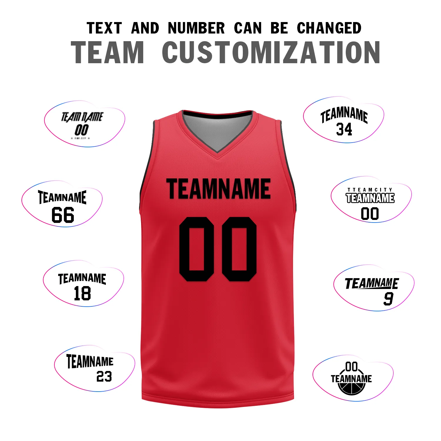Custom Black Red Classic Style Reversible Basketball Uniform Personalized BBJR-D017018