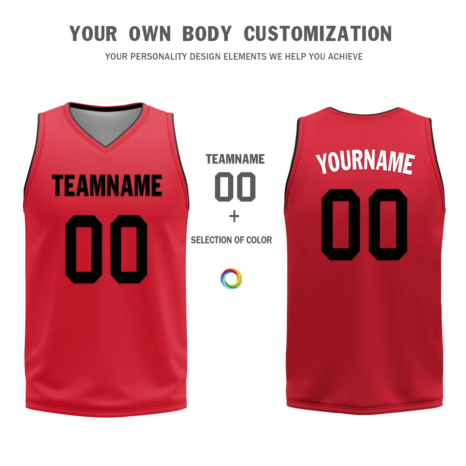 Custom Black Red Classic Style Reversible Basketball Uniform Personalized BBJR-D017018