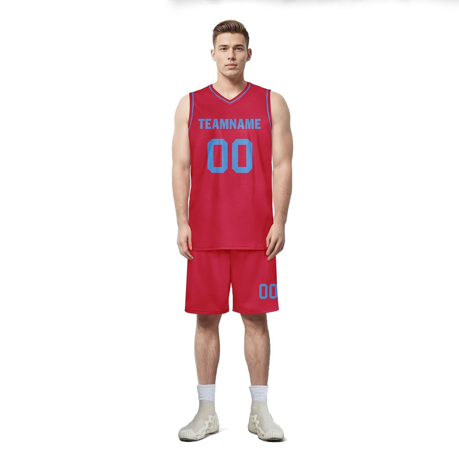 Custom Red Classic Style Sports Uniform Basketball Jersey BBJ01-D020105-23