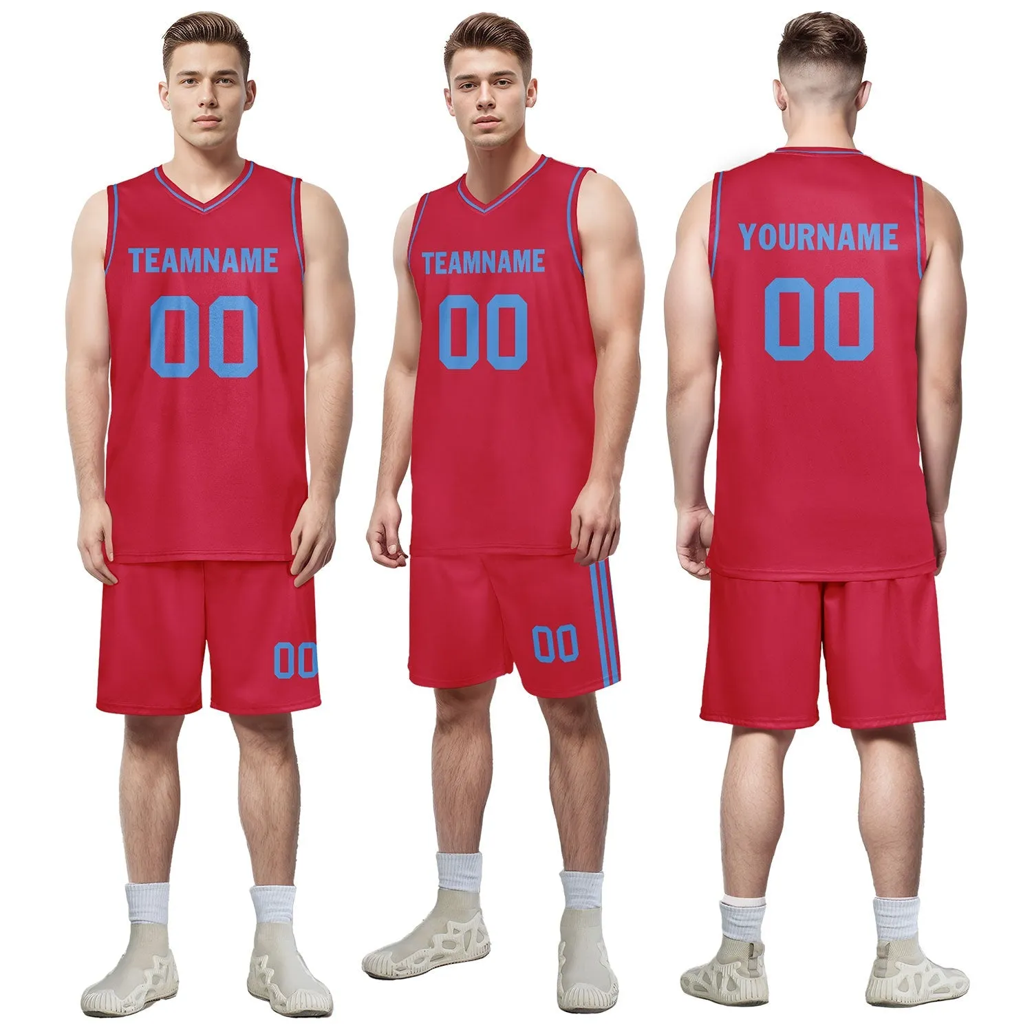 Custom Red Classic Style Sports Uniform Basketball Jersey BBJ01-D020105-23