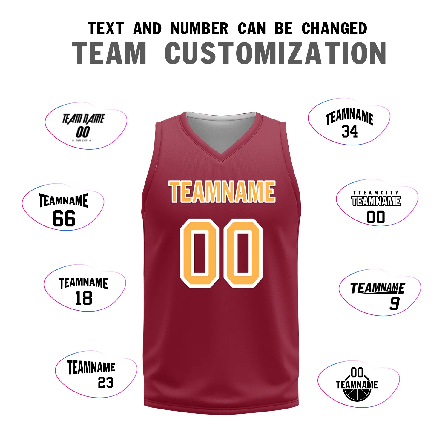 Custom White Red Classic Style Reversible Basketball Uniform Personalized BBJR-D017012