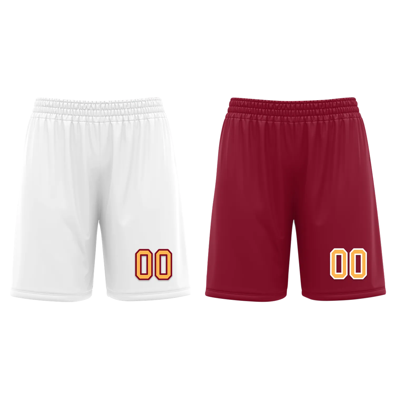 Custom White Red Classic Style Reversible Basketball Uniform Personalized BBJR-D017012