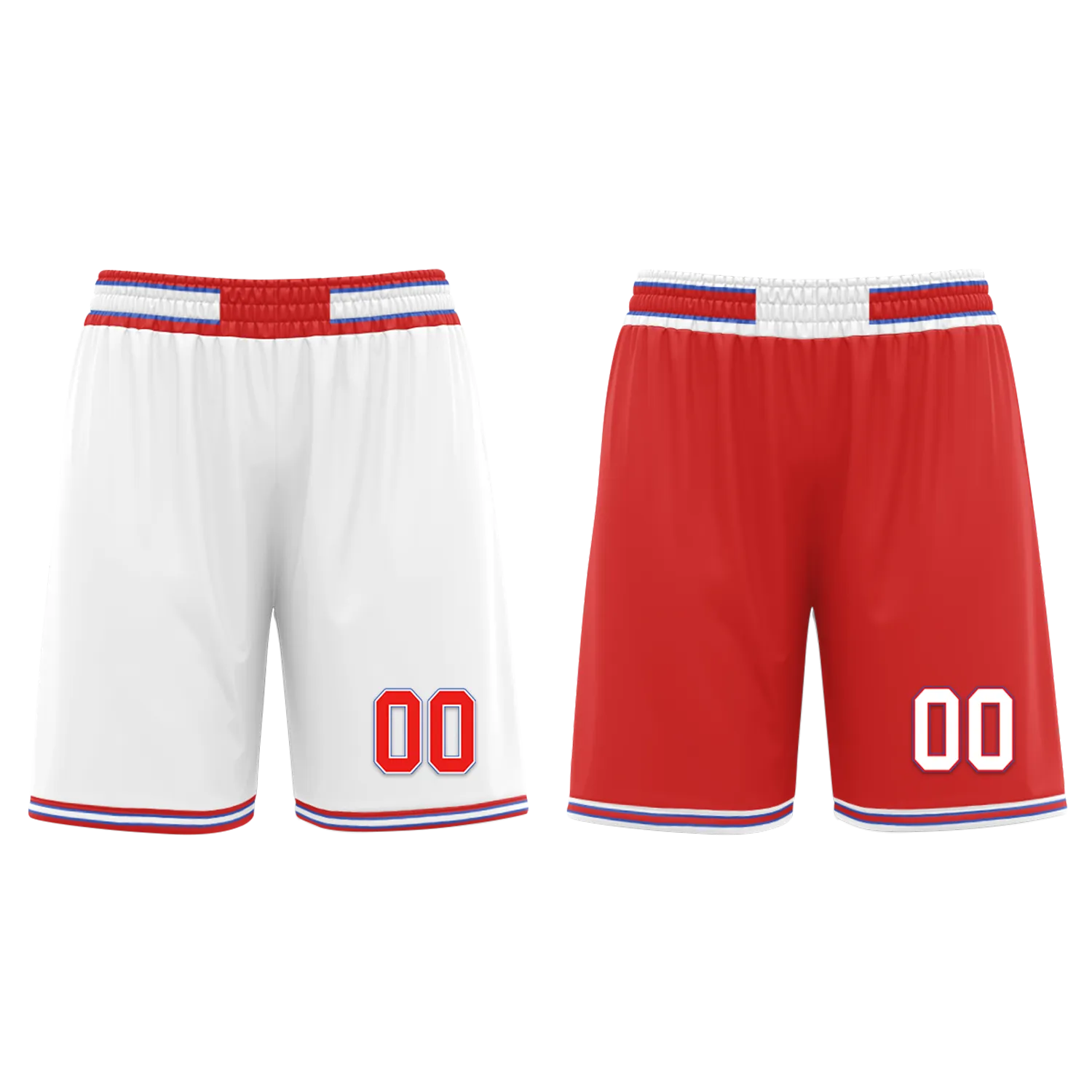 Custom White Red Classic Style Reversible Basketball Uniform Personalized BBJR-D017041