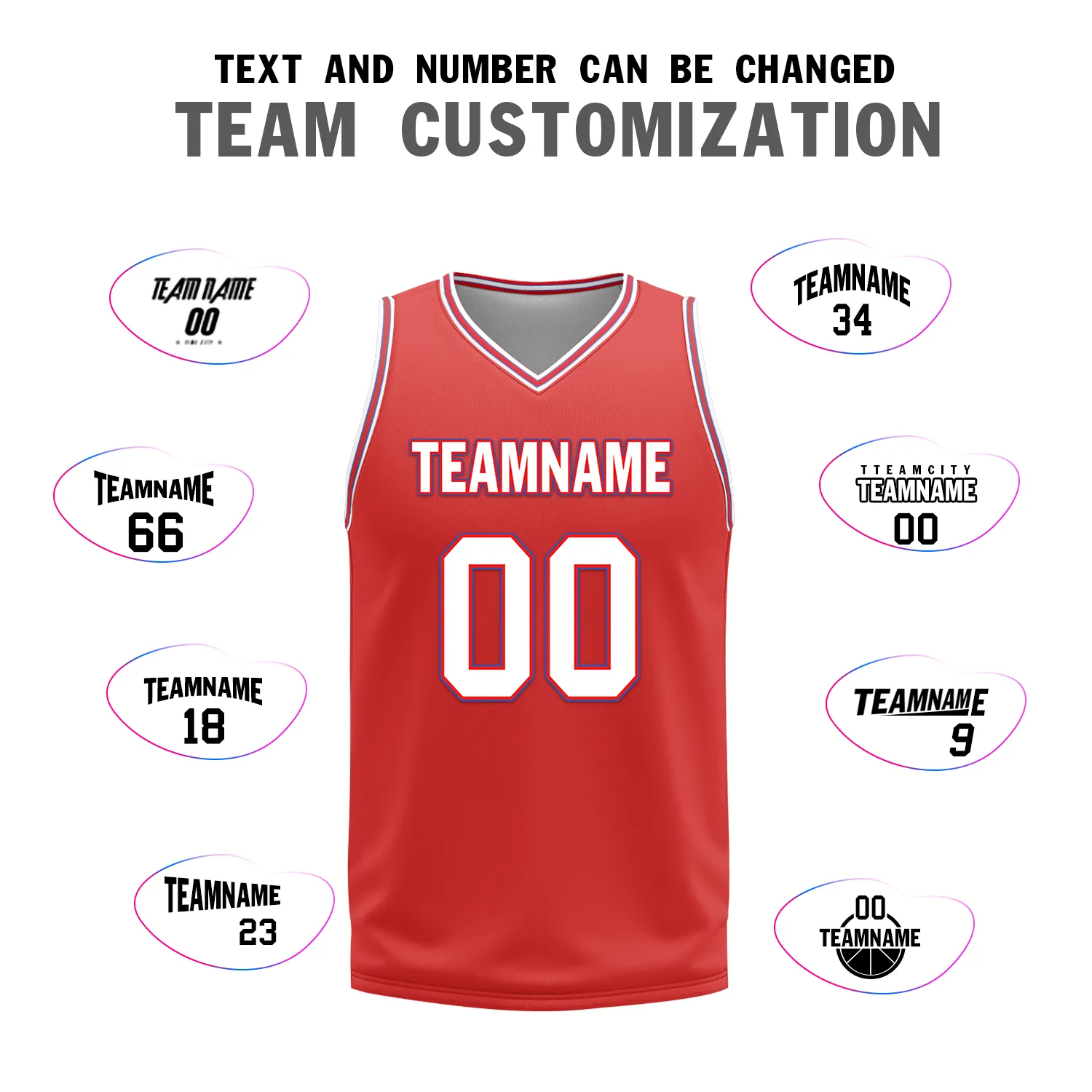 Custom White Red Classic Style Reversible Basketball Uniform Personalized BBJR-D017041