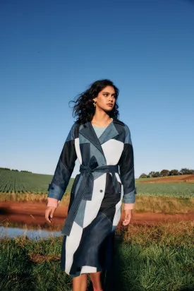 Dallas Spliced Denim Trench