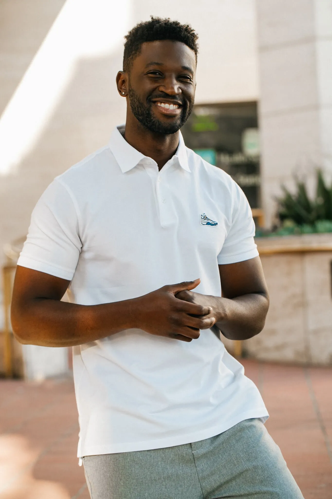 Eastside Golf Men's Air Jordan IV Polo White