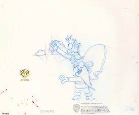 Looney Tunes Original Production Drawing: Daffy Duck and Yosemite Sam