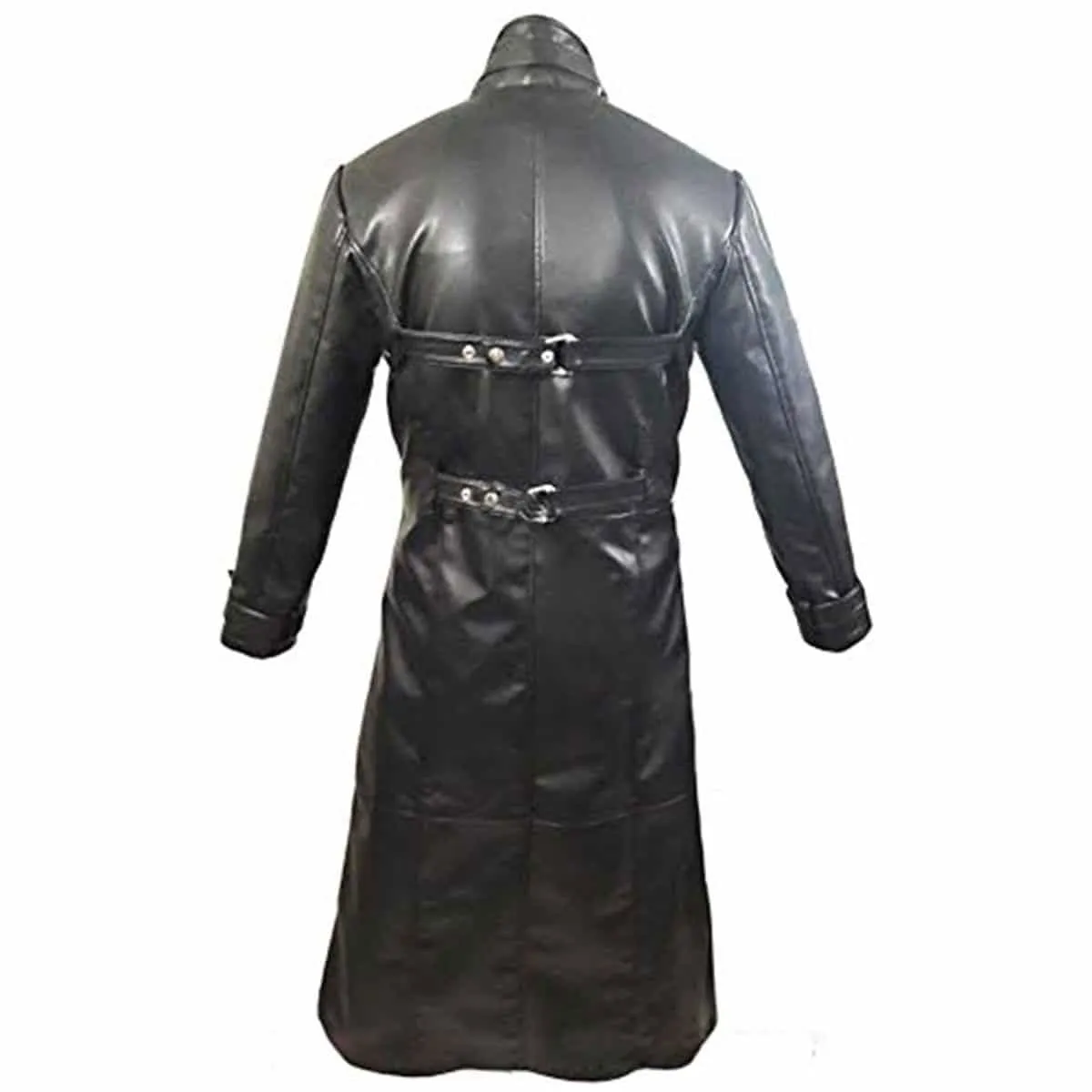 Mens Steampunk Van Helsing Coat Gothic Coat Genuine Black Leather (T19)