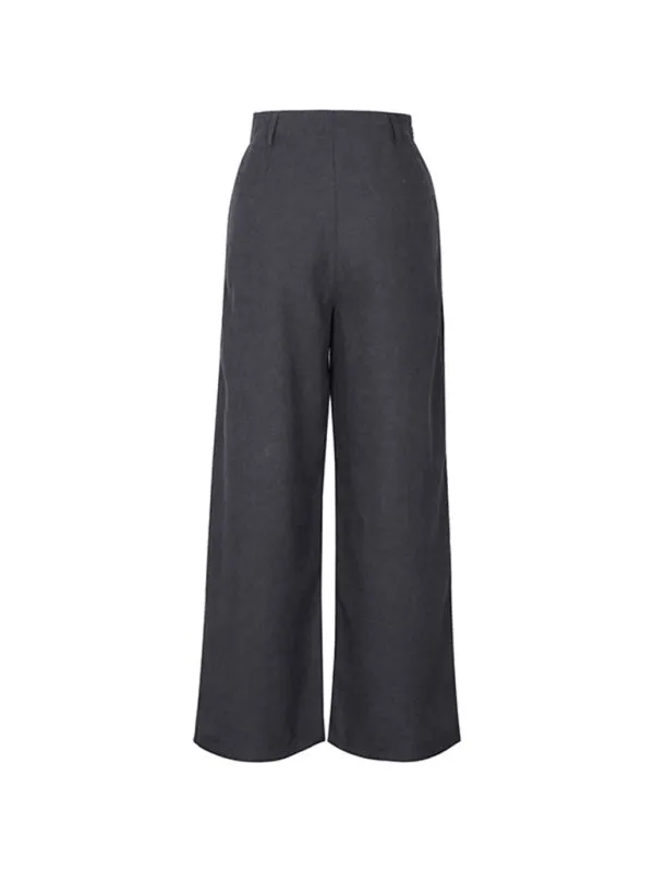 New Women's Corduroy Patch Pocket Casual Pants