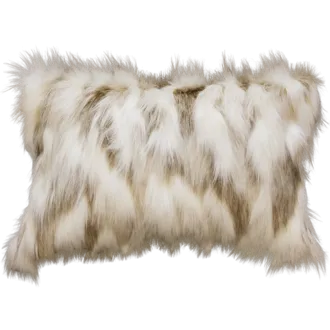 Snowshoe Hare Faux Fur Cushion