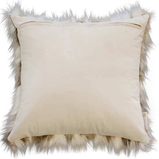 Snowshoe Hare Faux Fur Cushion